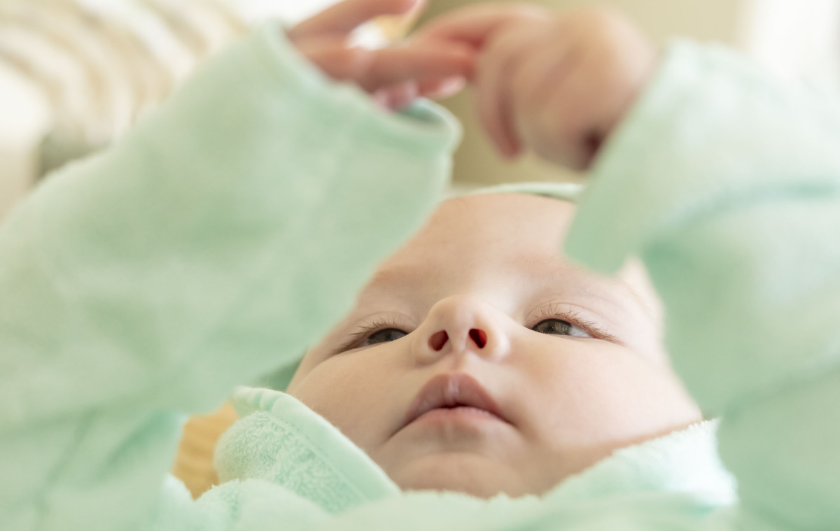 Baby klaar voor borstvoeding
